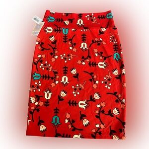 NWT Vibrant Stretchy Floral Pencil Skirt